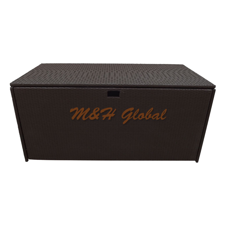 Patio Storage Trunk Resin Wicker Outdoor Poolside Box 64 X 30 X 30